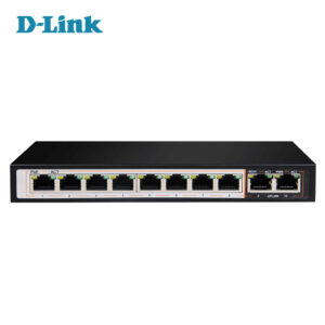 سوئیچ شبکه 8 پورت گیگابیت POE و 2 پورت Uplink دی لینک مدل D-Link DGS-F1010P-E