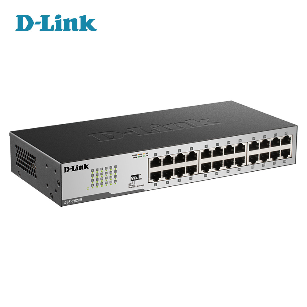 سوئیچ شبکه 24 پورت گیگابیت دی لینک مدل D-Link DGS-F1024