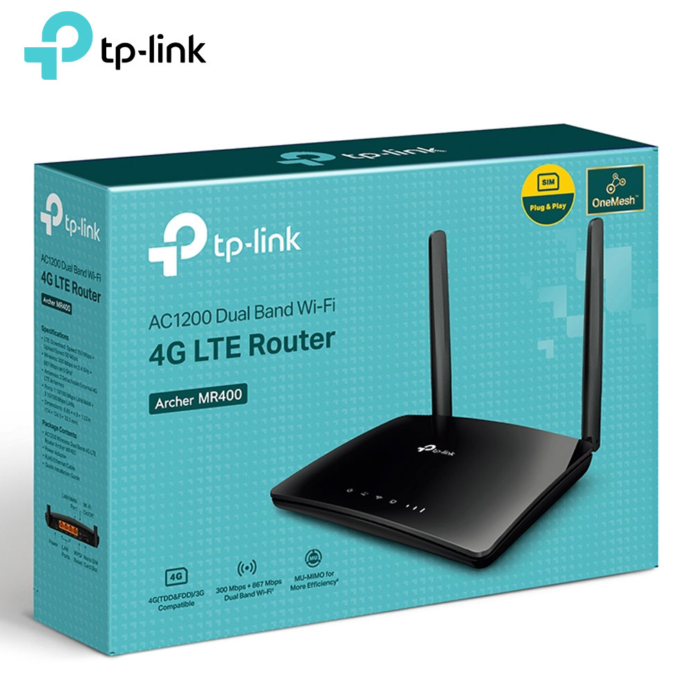 مودم 4G LTE رومیزی وایرلس AC1200 تی پی لینک مدل TP-Link MR400