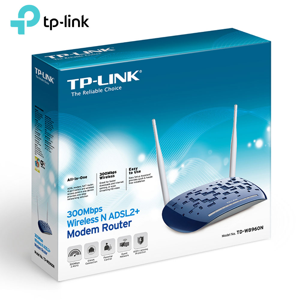 مودم ADSL وایرلس N300 تی پی لینک مدل TP-Link TD-W8960N