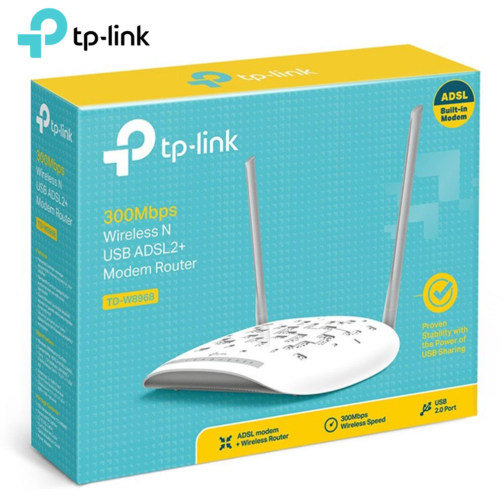 مودم ADSL وایرلس N300 تی پی لینک مدل TP-Link TD-W8968