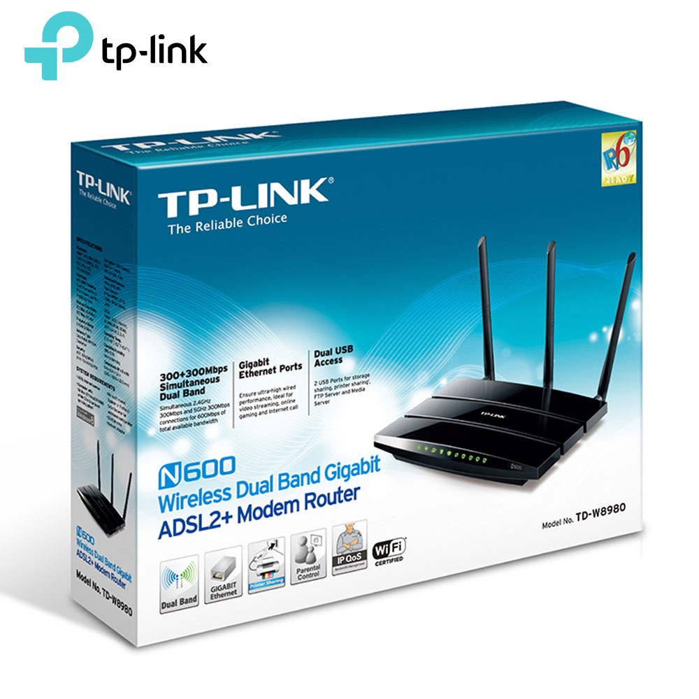 مودم ADSL وایرلس N600 تی پی لینک مدل TP-Link TD-W8980