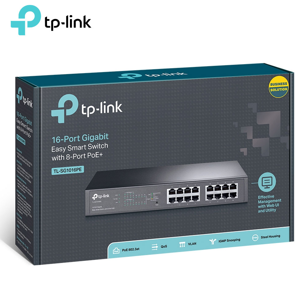 سوئیچ شبکه 16 پورت گیگابیت POE تی پی لینک مدل TP-Link TL-SG1016PE