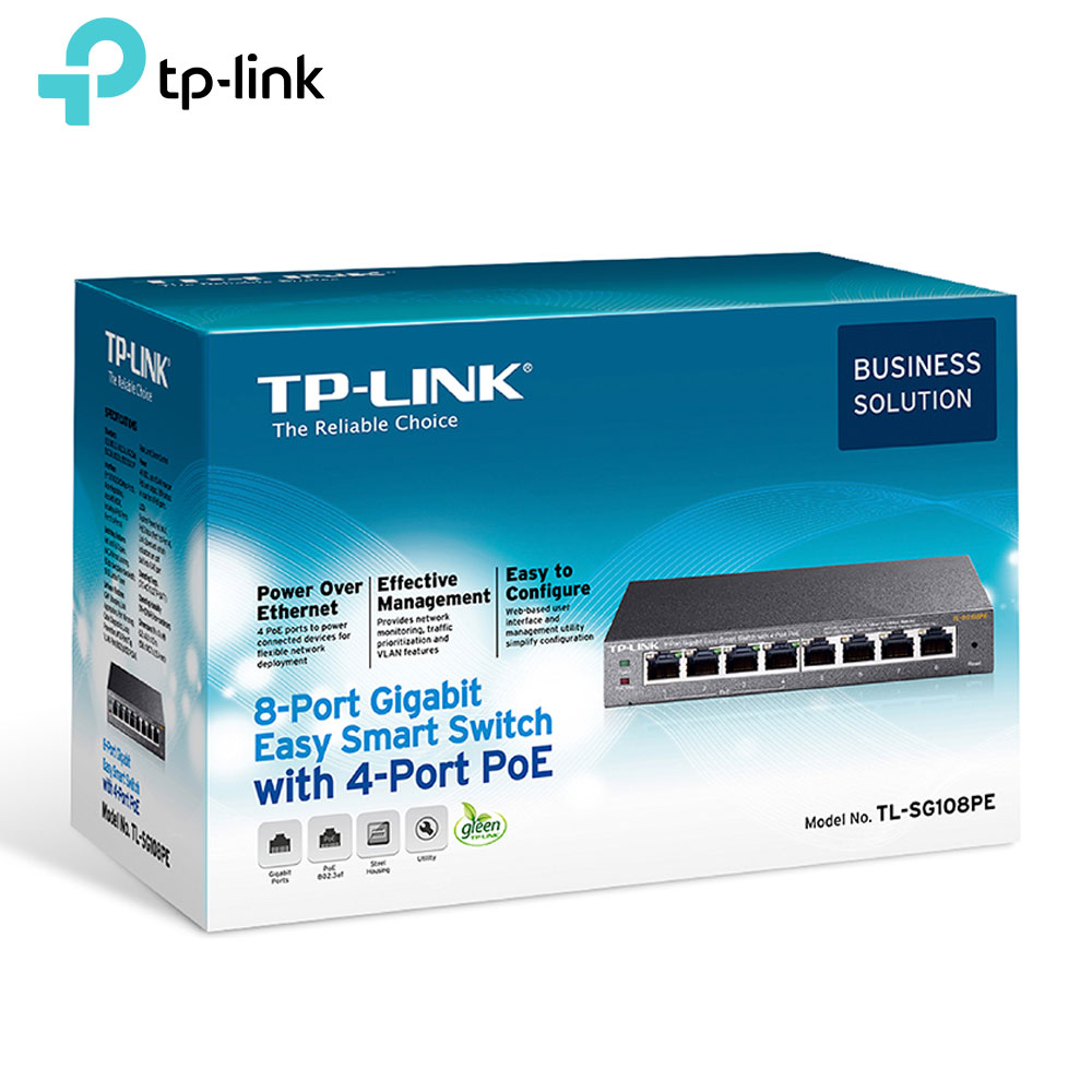 سوئیچ شبکه 8 پورت گیگابیت POE تی پی لینک مدل TP-Link TL-SG108PE