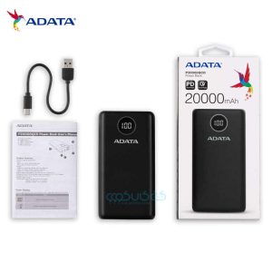 پاور بانک 20.000 میلی آمپر ای دیتا مدل ADATA P20000QCD رنگ مشکی