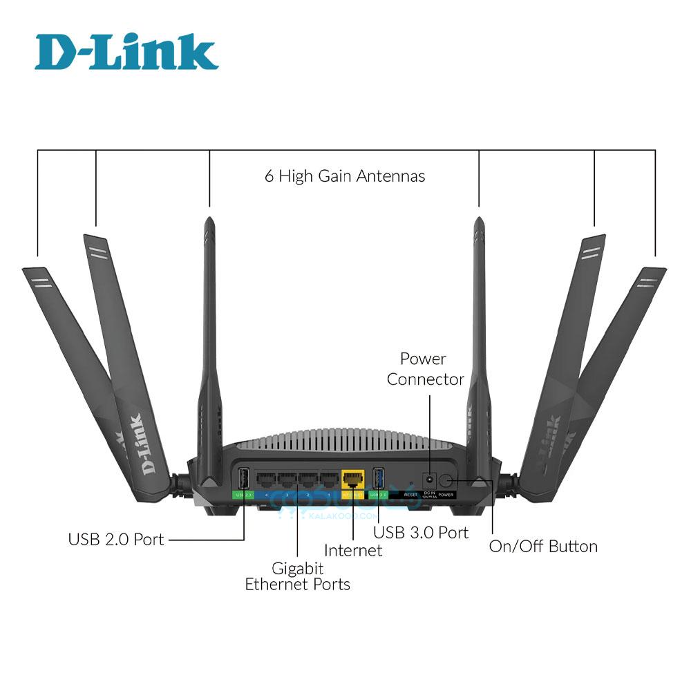 روتر وایرلس AC3000 MU-MIMO دی لینک مدل D-Link DIR-3040