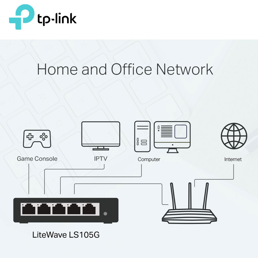 سوئیچ شبکه 8 پورت گیگابیت تی پی لینک مدل TP-Link LS105G