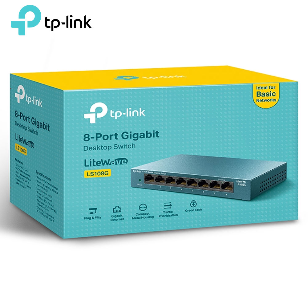 سوئیچ شبکه 8 پورت گیگابیت تی پی لینک مدل TP-Link LS108G